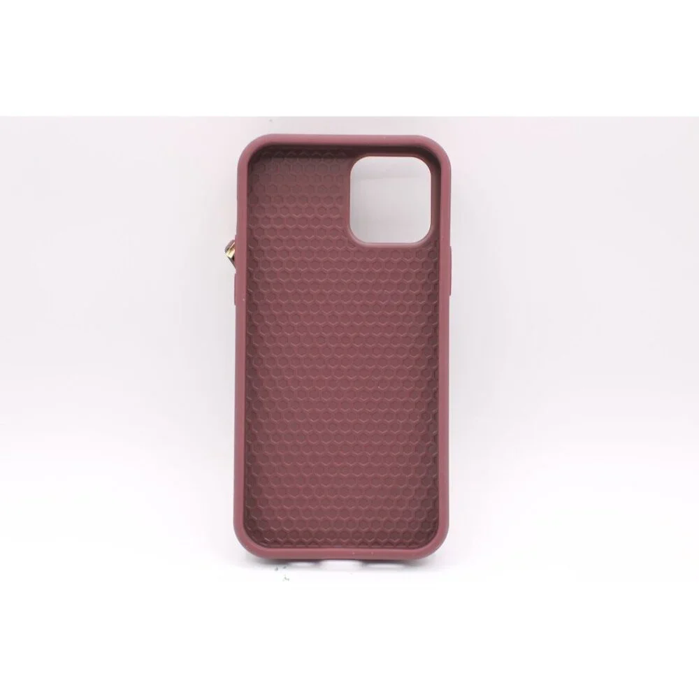 iPhone 12 Wallet Phone Case Zip Pocket Card Holders Burgundy Wine Protective NEW